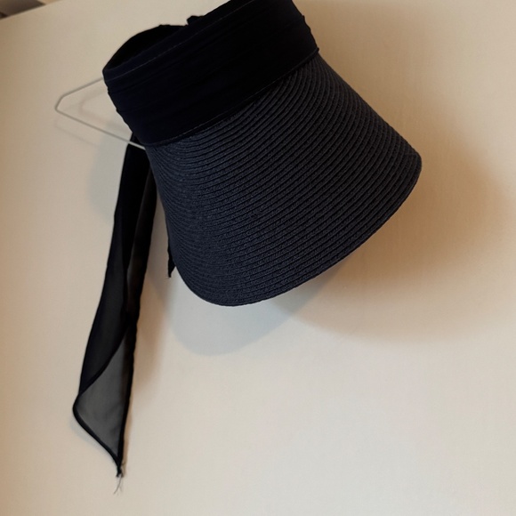 Blue sun visor w bow ribbon back, Pia Rossini new August visors hat sunhat hats. - Picture 8 of 12